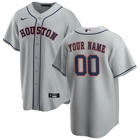 men's houston astros nike gray road replica team jersey|astros throwback jersey.